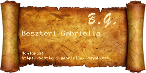 Beszteri Gabriella névjegykártya