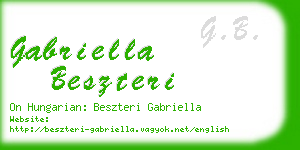 gabriella beszteri business card